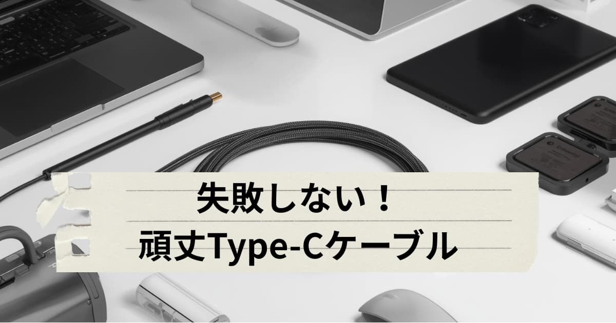 失敗しない！頑丈Type-Cケーブル。UGREENのナイロン編み100W充電ケーブルの紹介画像