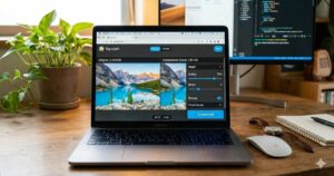 Geminiで作った画像を圧縮するSquooshについて説明するアイキャッチ画像